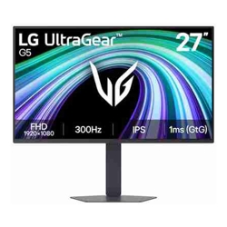 LG 27" IPS Full HD 300Hz Monitor 1920x1080 1ms GtG HDR10 sRGB 99% G-SYNC Compatible FreeSync Premium DP 1.4 2x HDMI L-Stand