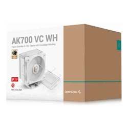 Deepcool AK700 VC WH Vapor Chamber Air Cooler  7 Heat Pipes 4-pin PWM Intel LGA1851/1700/1200/115x AMD AM5/AM4