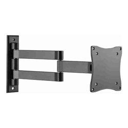 Brateck Aluminum Articulating TV Wall Mount 13-27" 15kg Capacity VESA 75x75/100x100 Full Motion 70 Tilt 90 Swivel 50-372mm Extension