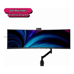 Philips Mount Up! Bundle. 49" DQHD SuperWide Curved Monitor and Arm