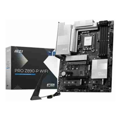 MSI PRO Z890-P WIFI ATX Intel LGA 1851 4xDDR5 4xM.2 4xSATA 6Gb/s RAID 4xPCIe 1xHDMI 1xDP 1xTB4(Alt DP) 5Gbps LAN Wi-Fi 7+Bluetooth 1xUSB-C 4xUSB2.0 2xUSB3.2 3 Year Warranty 