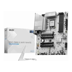 MSI PRO Z890-S WIFI WHITE ATX Intel LGA 1851 4xDDR5 3xM.2 4xSATA 6Gb/s RAID 4xPCIe 1xHDMI 1xDP 1xTB4 LAN Wi-Fi 7+Bluetooth 1xUSB-C 6xUSB-A 3 Year Warranty
