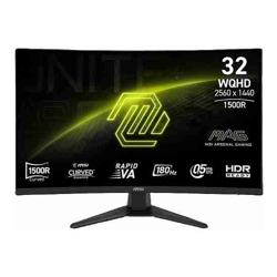 MSI MAG 321CQF E18 31.5" WQHD Rapid VA Curved Gaming Monitor 2560x1440 0.5ms 180Hz Adaptive Sync 2xHDMI 1xDP VESA Tilt 3 Year Warranty