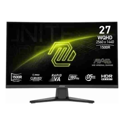 MSI MAG 275CQF E18 27" WQHD Rapid VA Curved Gaming Monitor 2560x1440 16:9 0.5ms 180Hz Adaptive Sync 2xHDMI 1xDP VESA Tilt 3 Year Warranty 