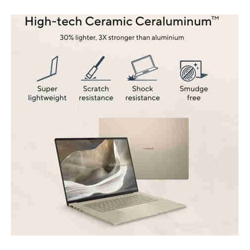 Asus UX3607OA-SQ005W ZenBook S16 16" 3k OLED  Snapdragon X2 Elite Extreme X2E94100 64GB DDR5X RAM 1TB NVMe SSD Wi-Fi 7+Bluetooth Windows 11 Home (Copilot+PC) Beige 1 Year Warranty