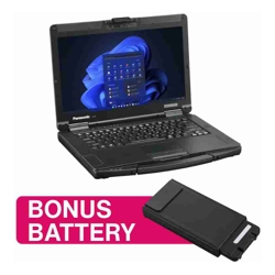 Panasonic Toughbook 55 Mk3 i5 16GB HD Wifi NoCam Bonus Battery Combo