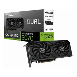 Asus Dual-RTX5070-OC-12G-EVO Nvidia GeForce RTX 5070 OC EVO 12GB GDDR7 Core Clock: 2572MHz CUDA Cores: 6144 HDMI + DisplayPort PCIe 5.0 1 Year Warranty
